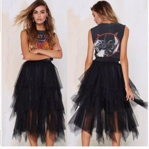 Nasty Gal Just Like Heaven Skirt Mesh Tulle NEW